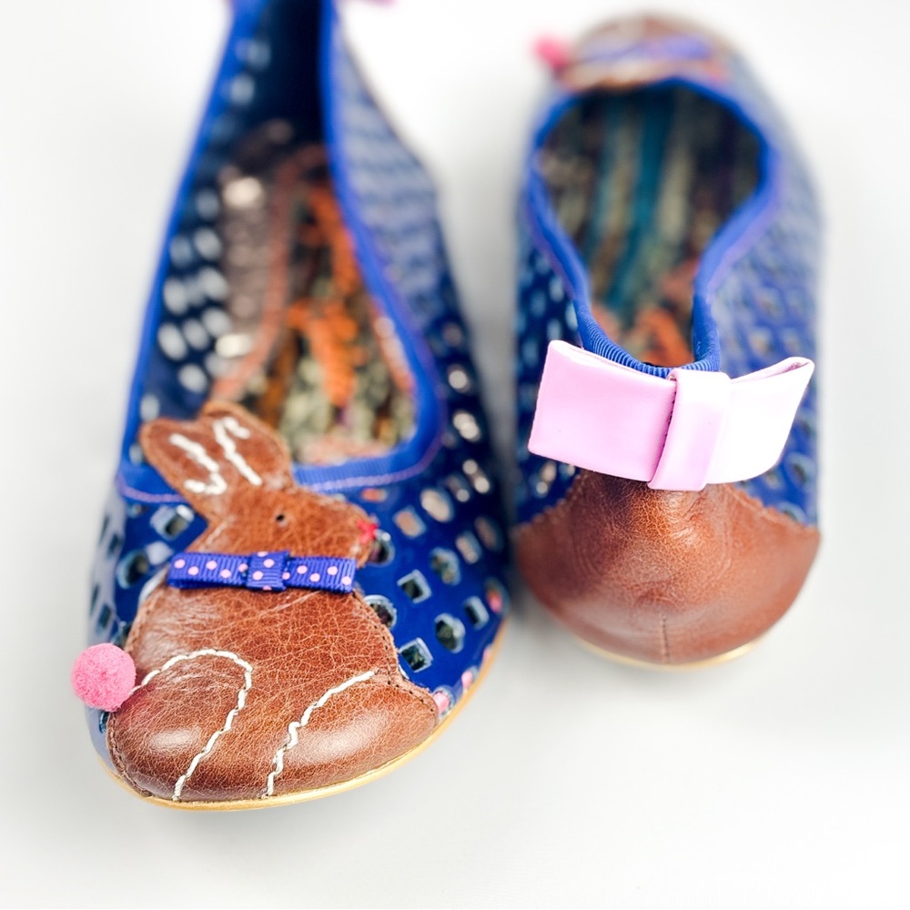 Irregular Choice Swings and Roundabouts Flats | Bunny Detail Shoes | Size 39 - Picture 3 of 5